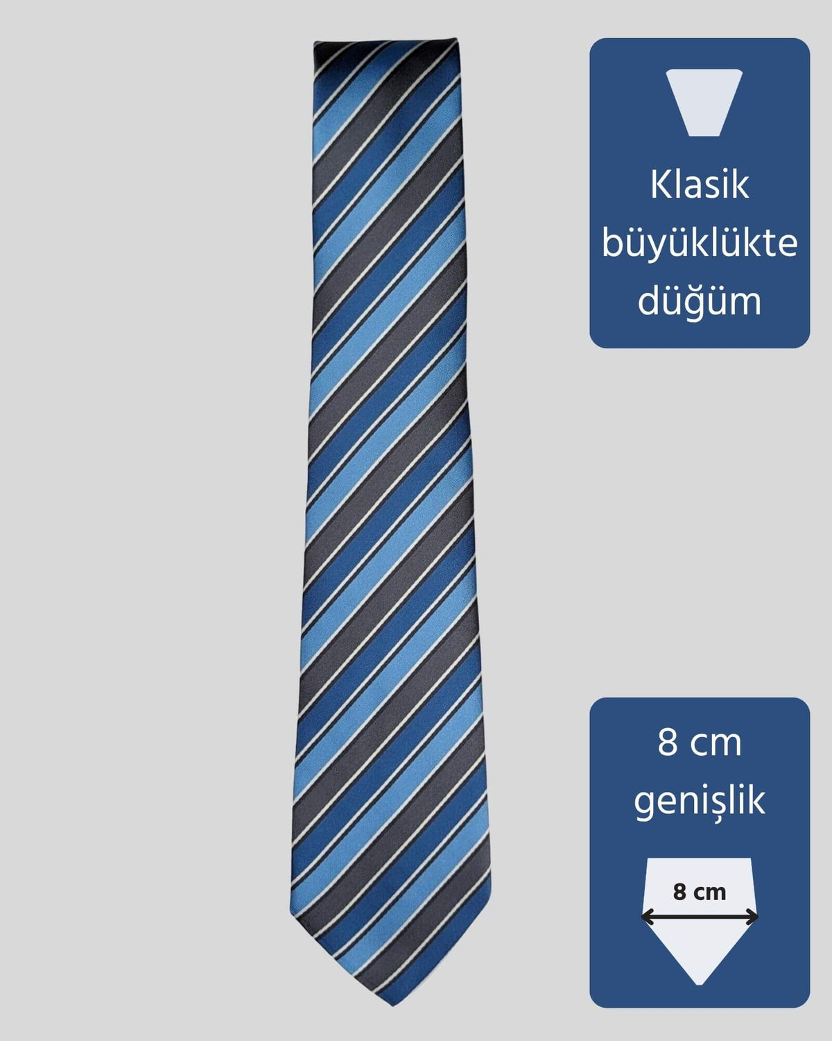 Kumovo mavi klasik doktor kravatı