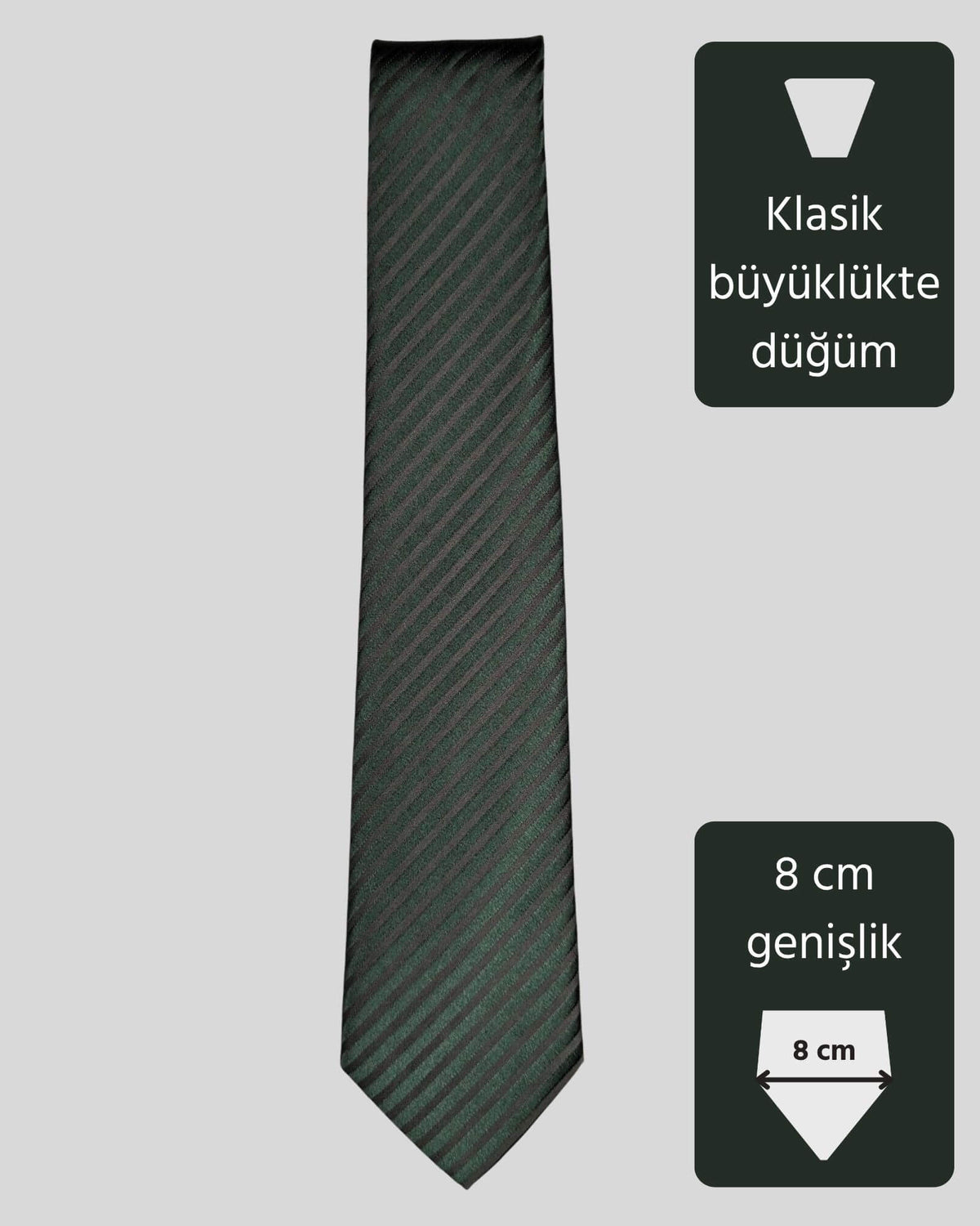 Kumovo yeşil klasik avukat kravatı