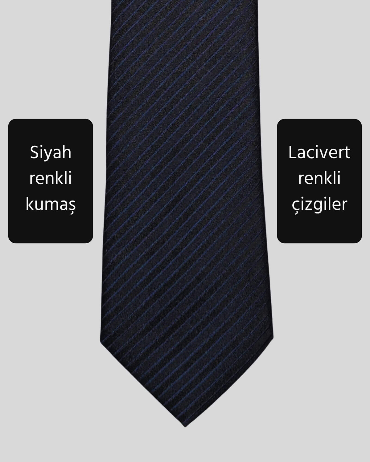 Kumovo siyah slim genç avukat kravatı
