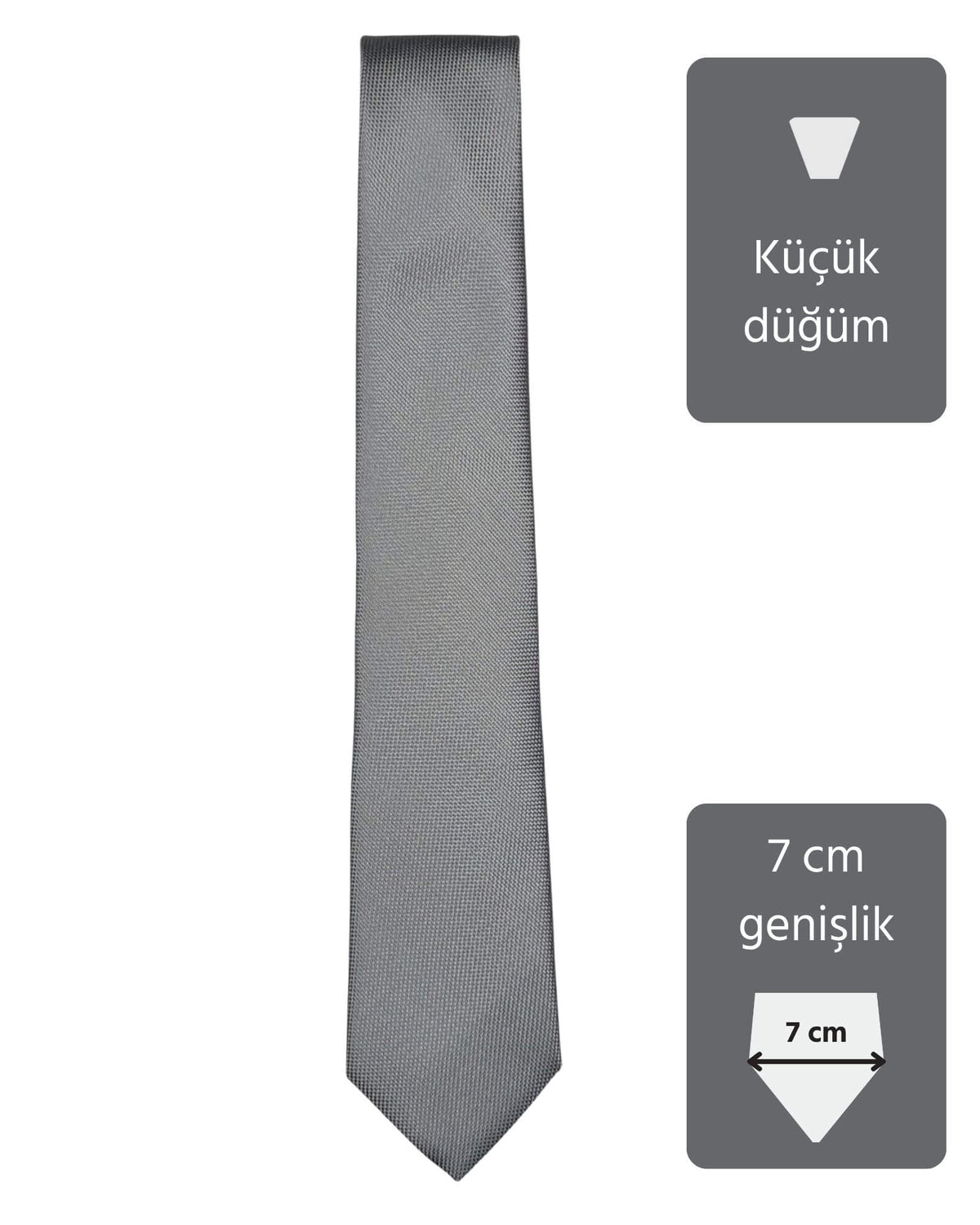 Kumovo ince gri doktor kravatı