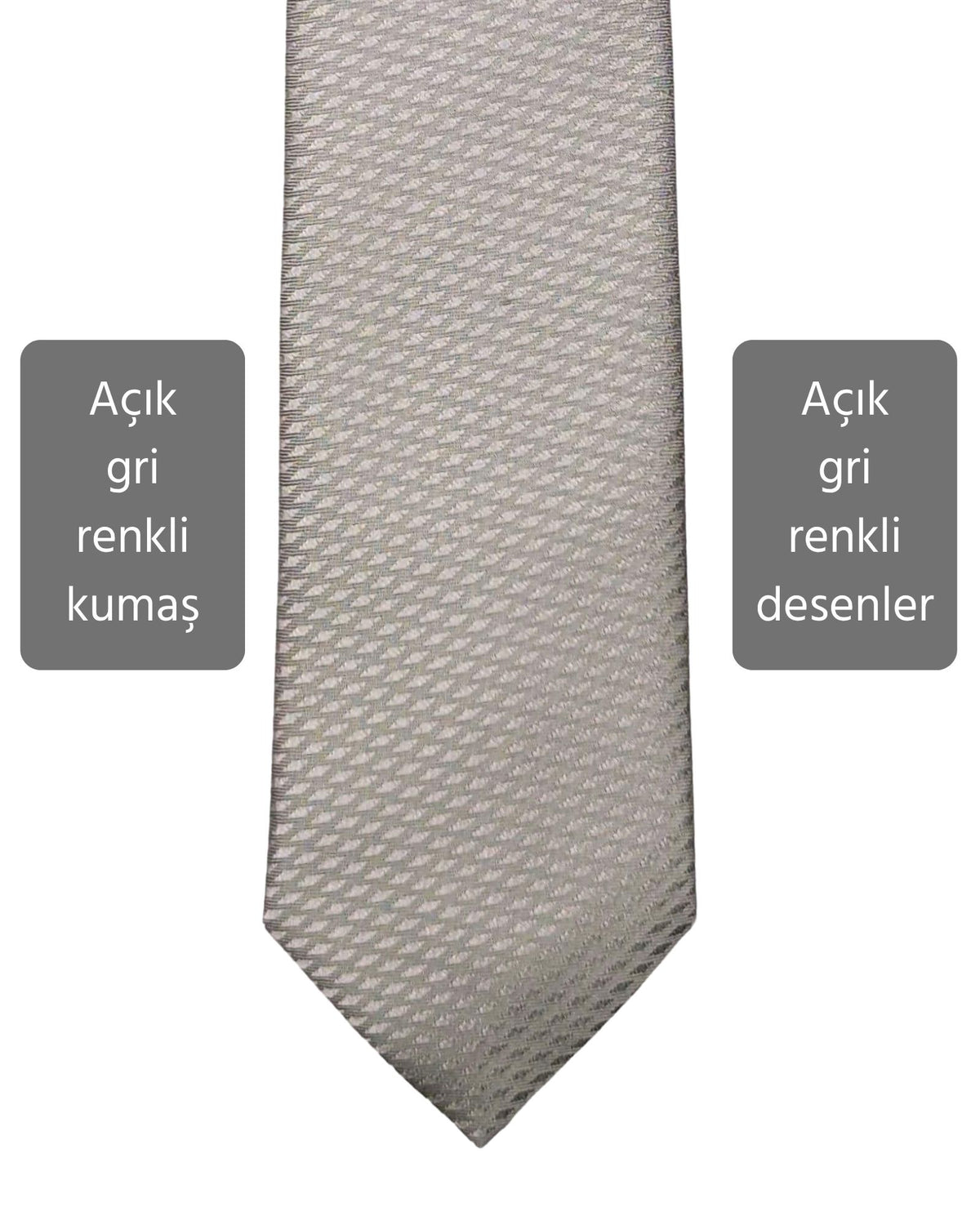 Kumovo açık gri kravat