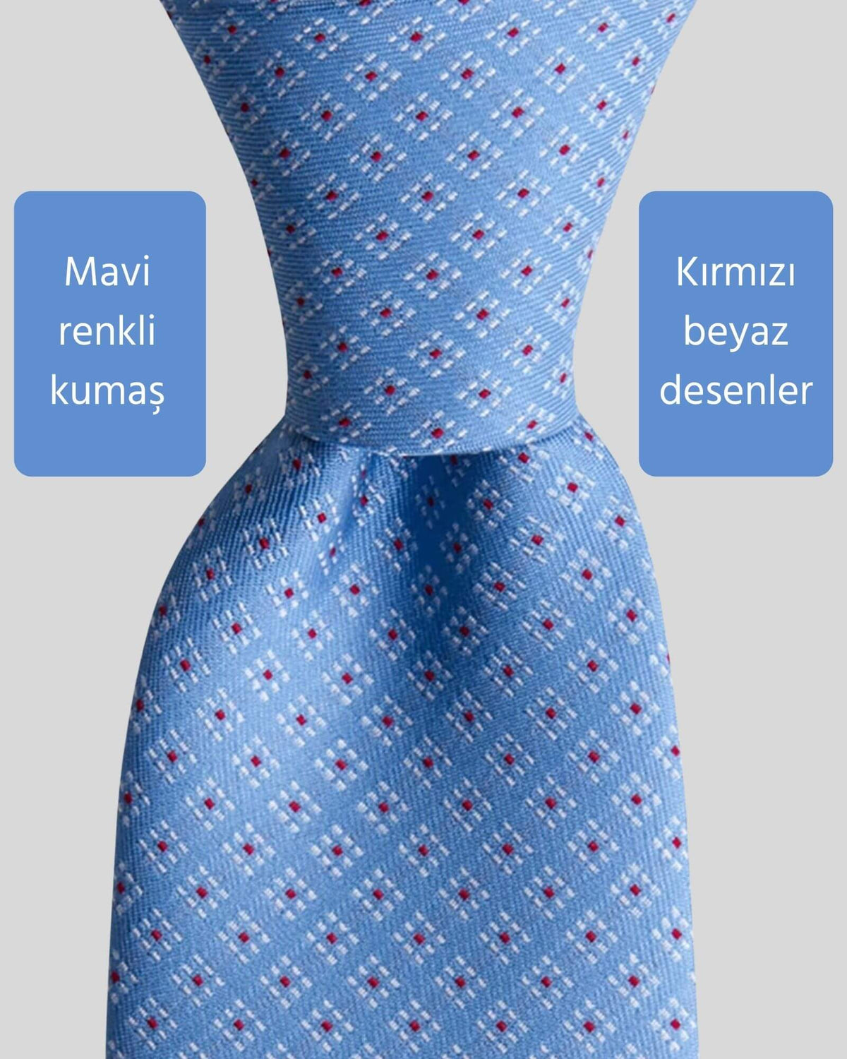 Kumovo klasik mavi avukat kravatı