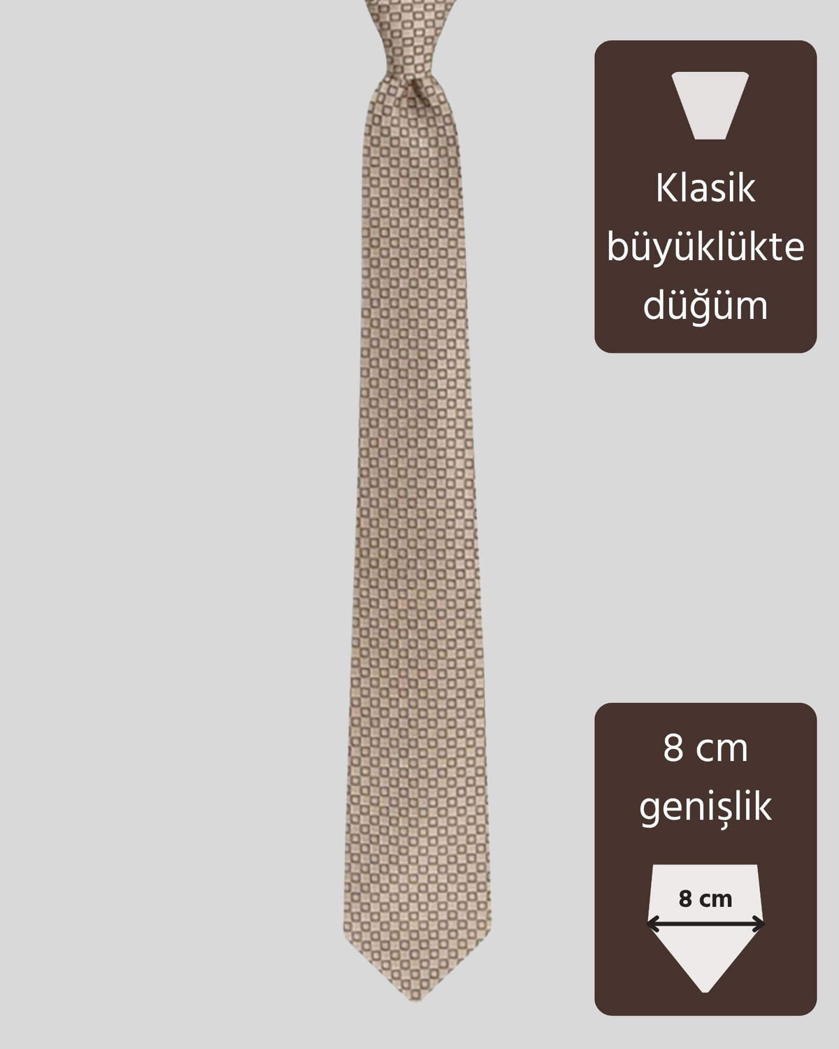 Kumovo bej renk ipek doktor kravatı