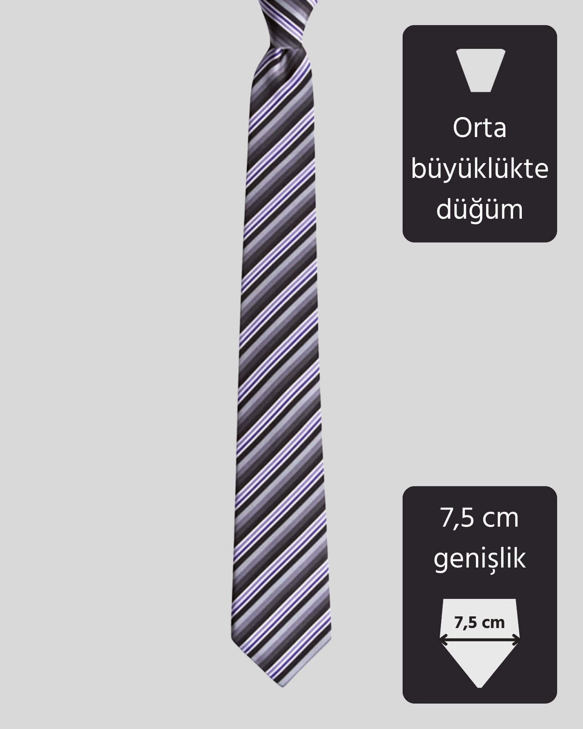 Kumovo siyah ipek doktor kravatı