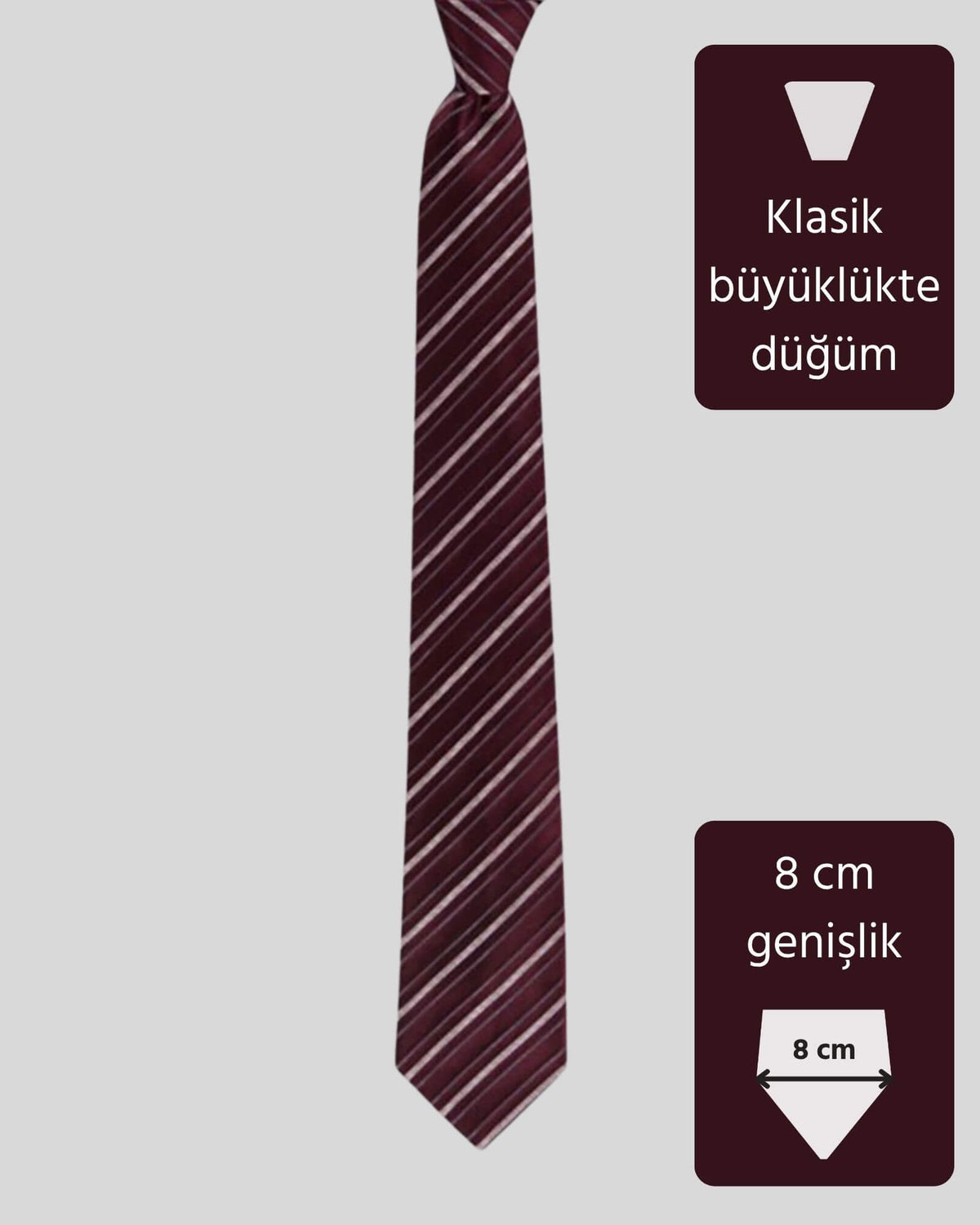 Kumovo bordo ipek klasik kravat