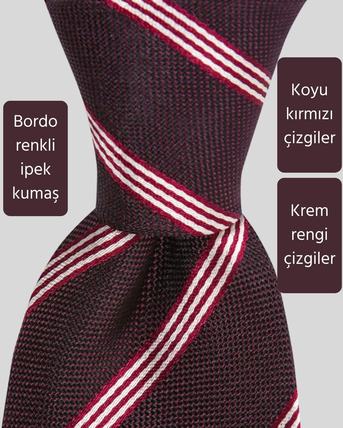 Kumovo bordo ipek doktor kravatı