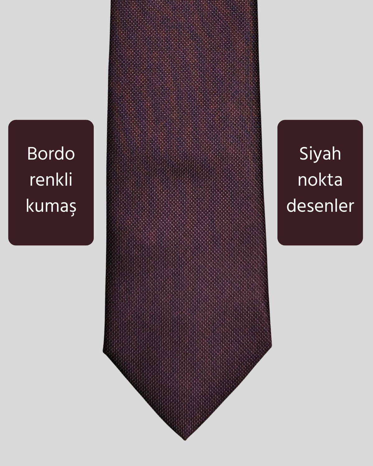 Kumovo bordo öğretmen kravatı