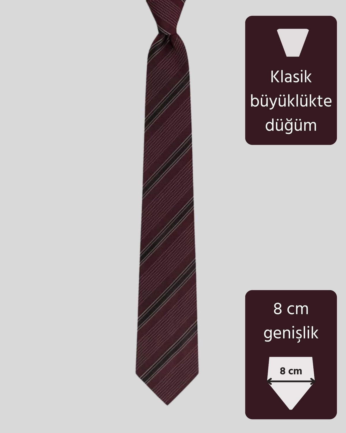 Kumovo bordo ipek doktor kravatı