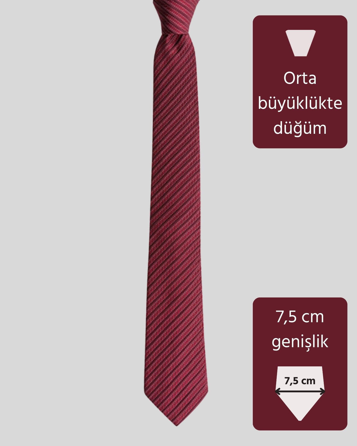 Kumovo bordo ipek avukat kravatı