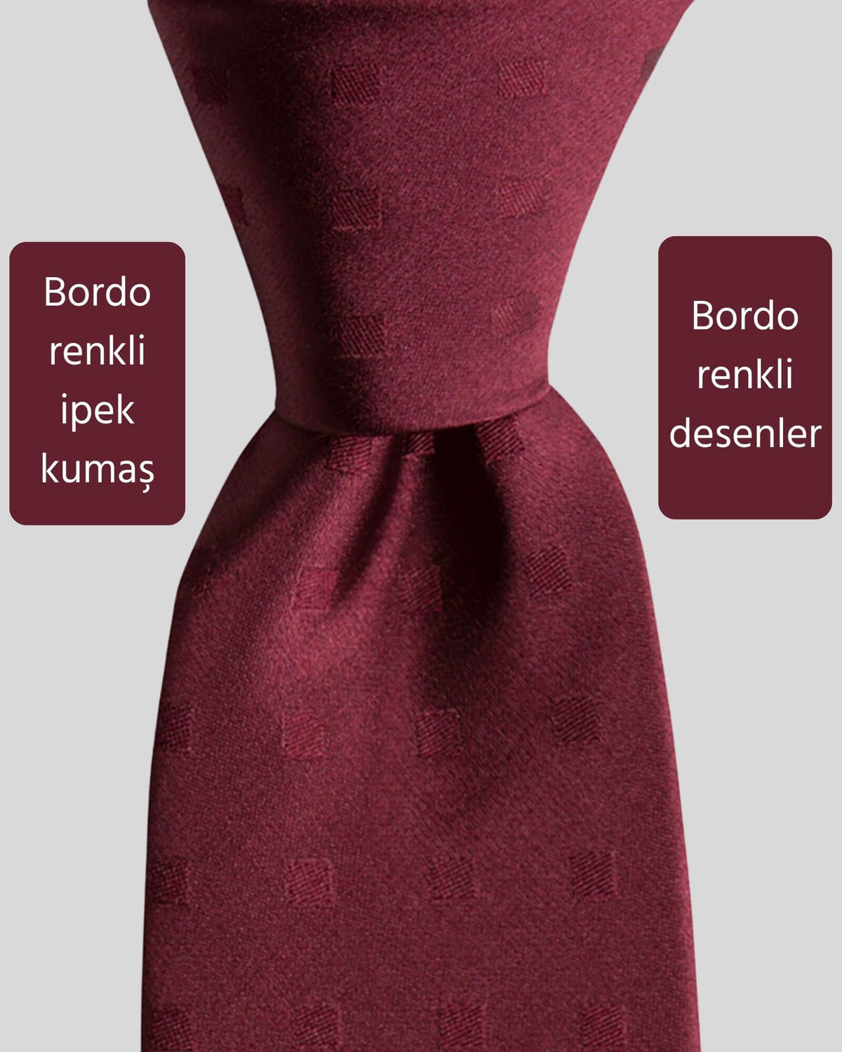 Kumovo bordo ipek avukat kravatı