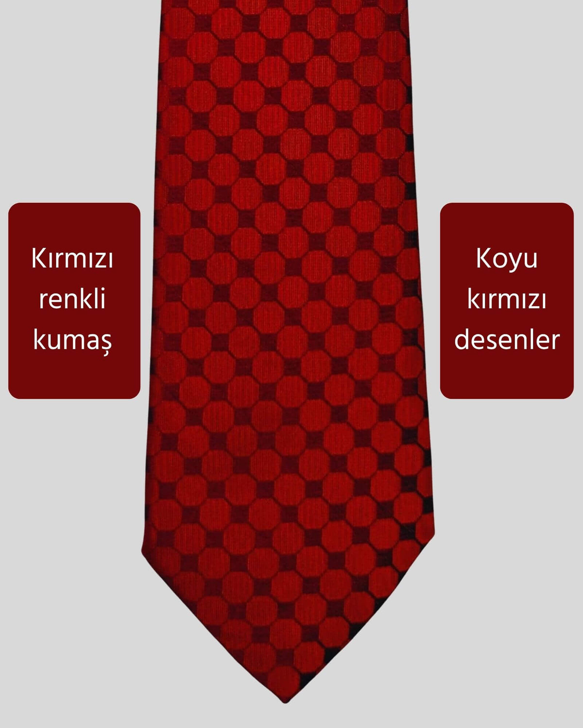 Kumovo koyu kırmızı mikro kravat