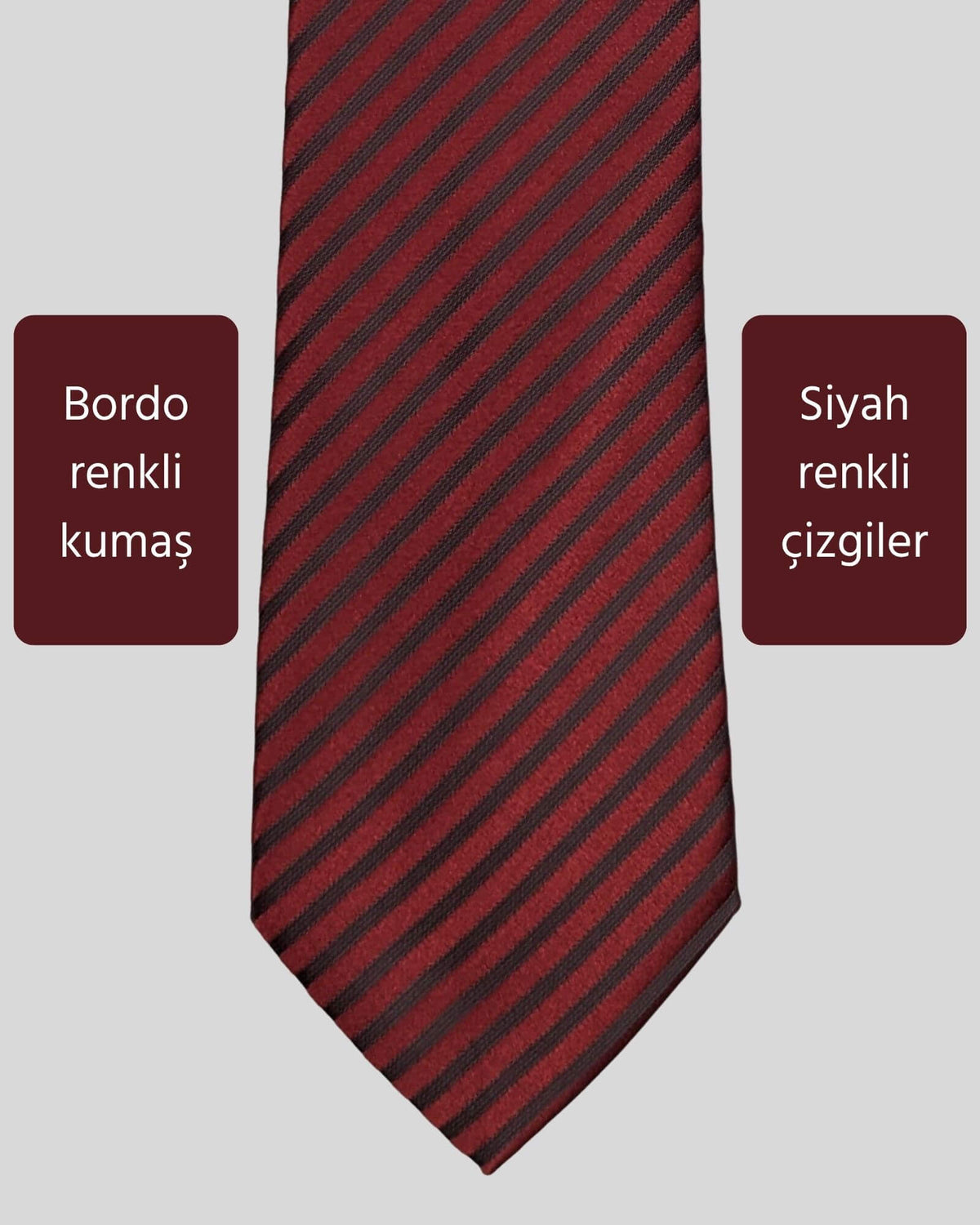 Kumovo bordo renkli mikro kravat