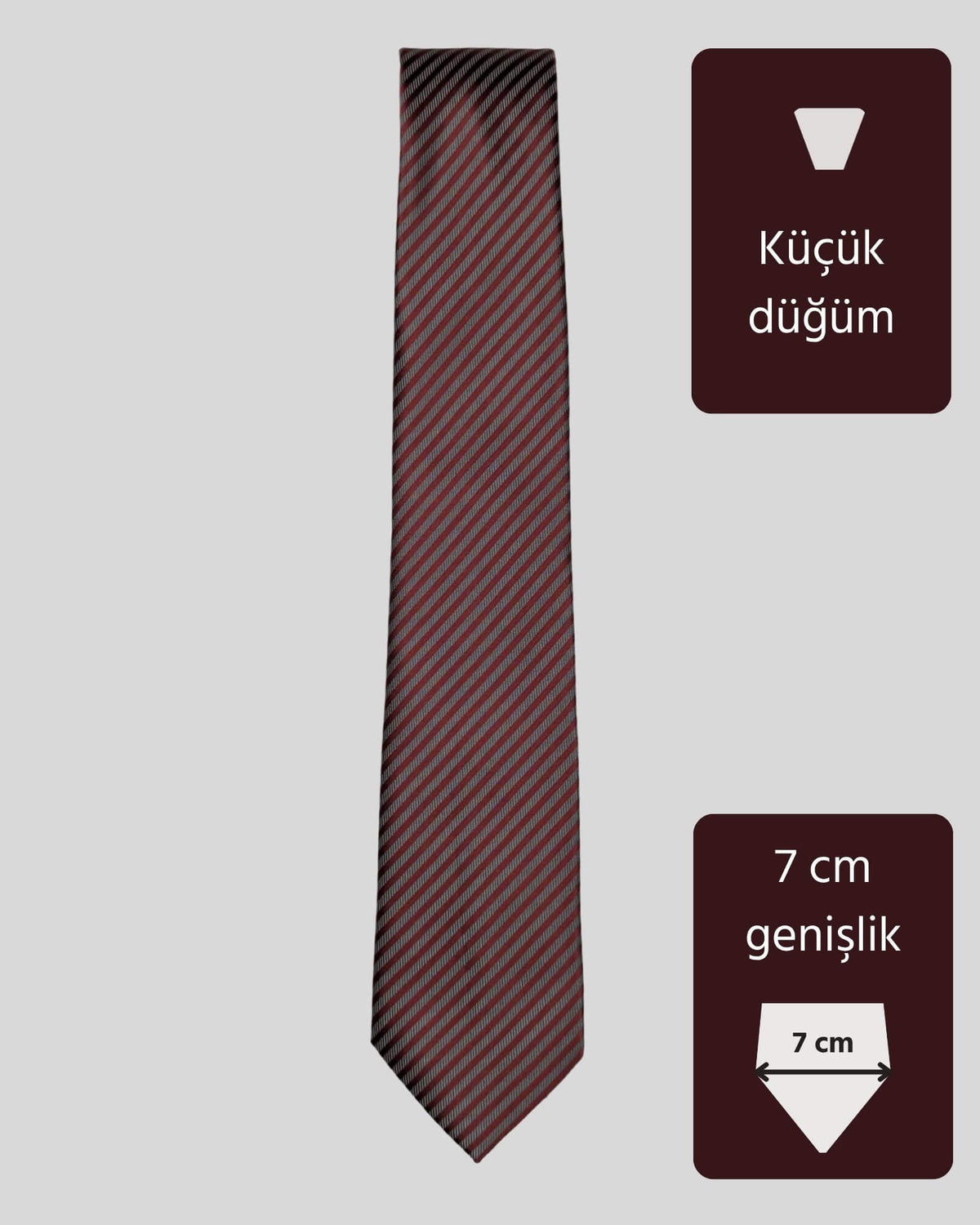 Kumovo gri slim kravat