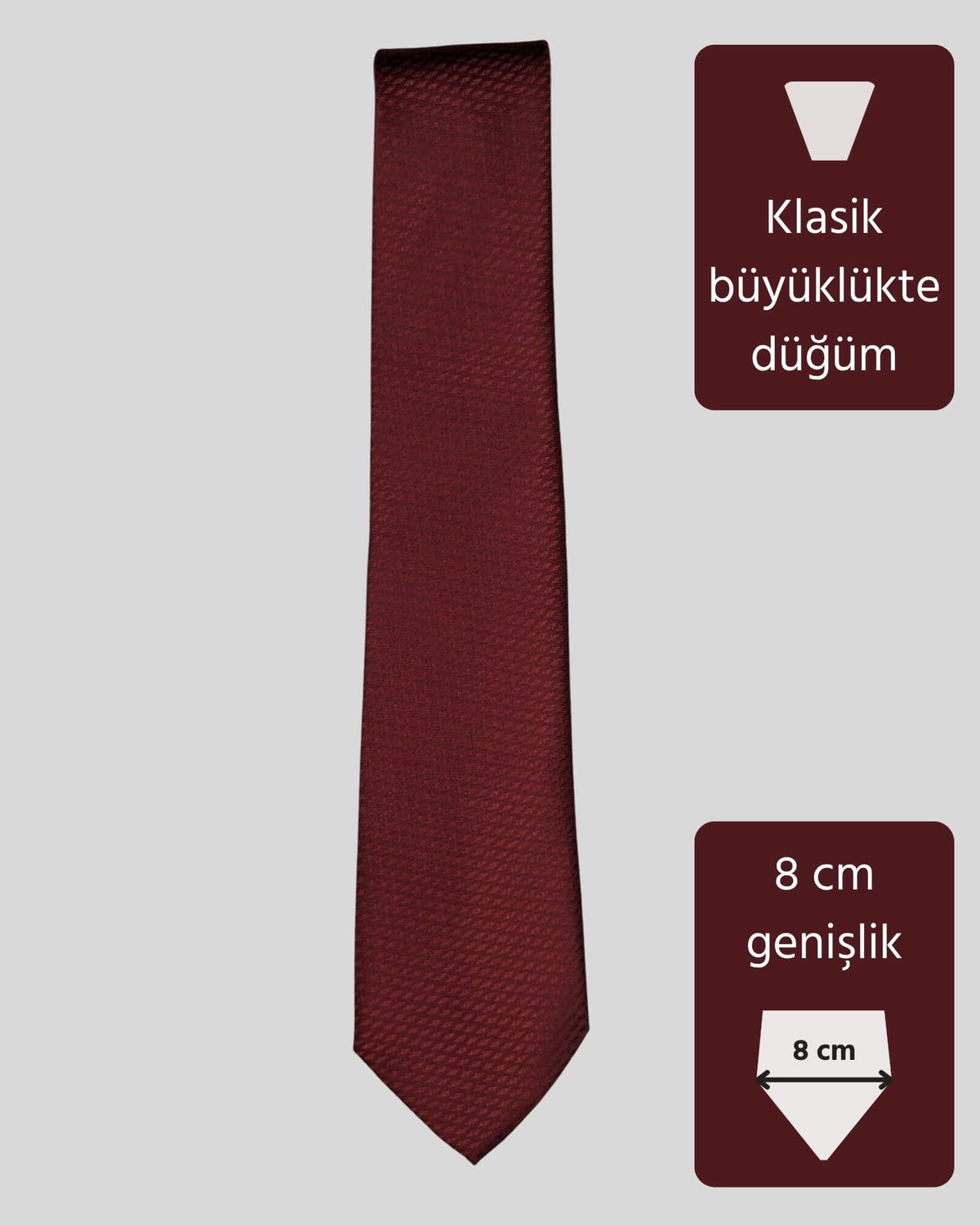 Kumovo bordo renkli öğretmen kravatı