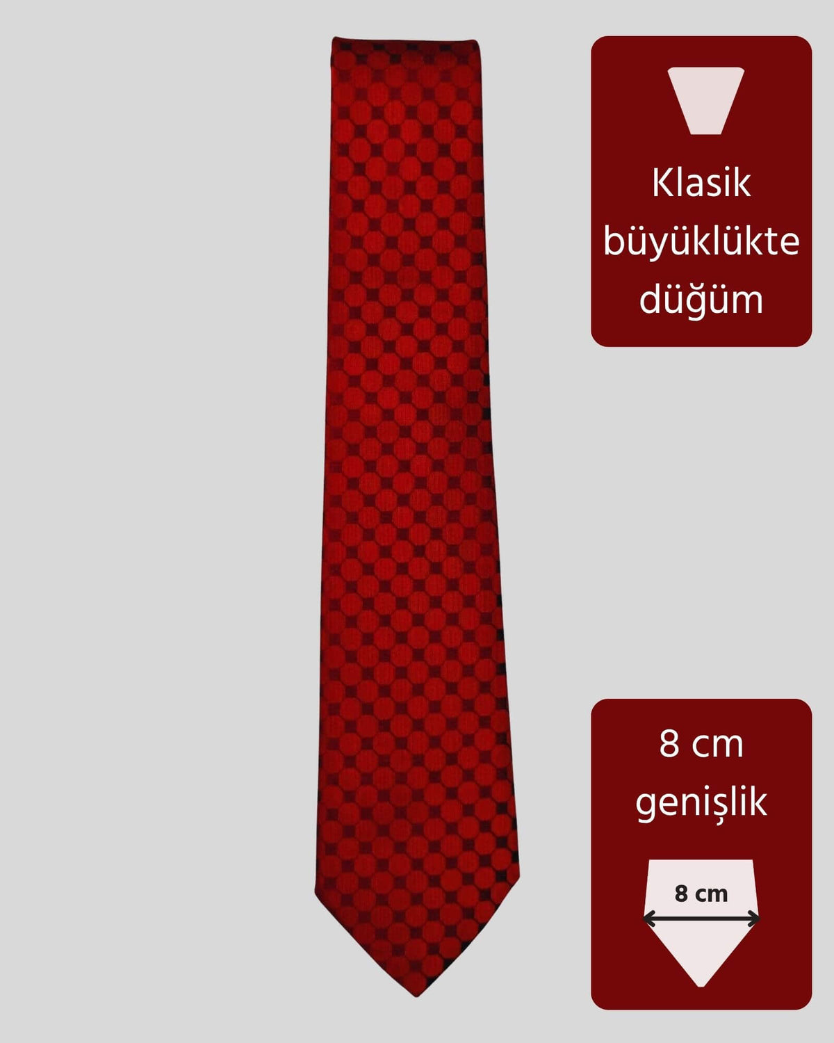 Kumovo koyu kırmızı erkek kravat