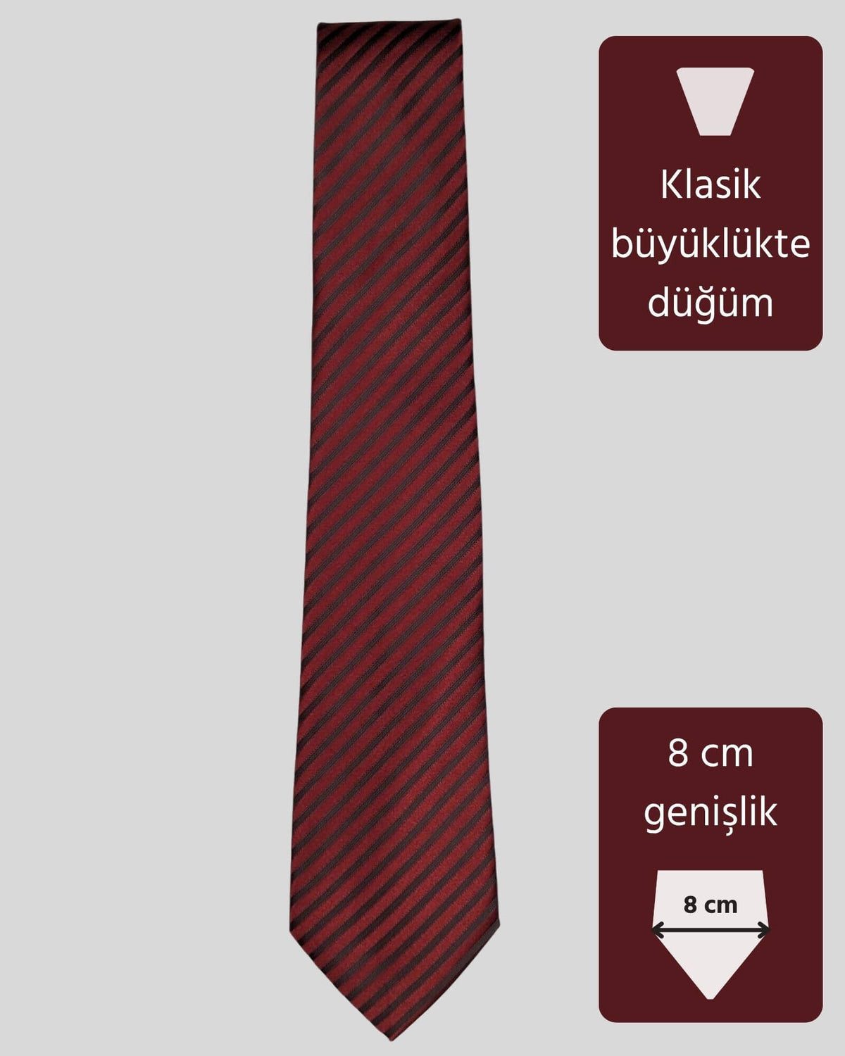 Kumovo bordo renkli avukat kravatı