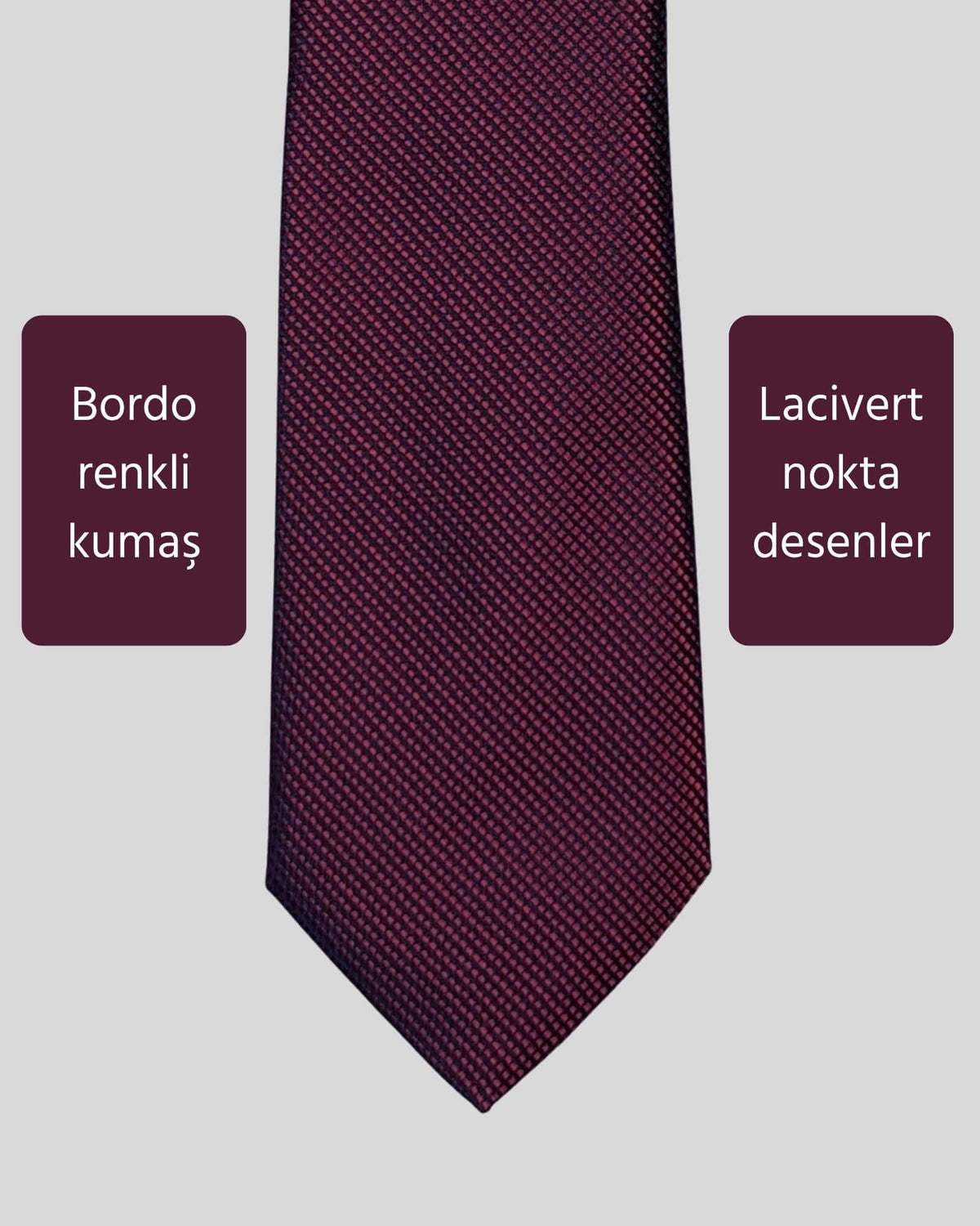 Kumovo ince bordo avukat kravatı