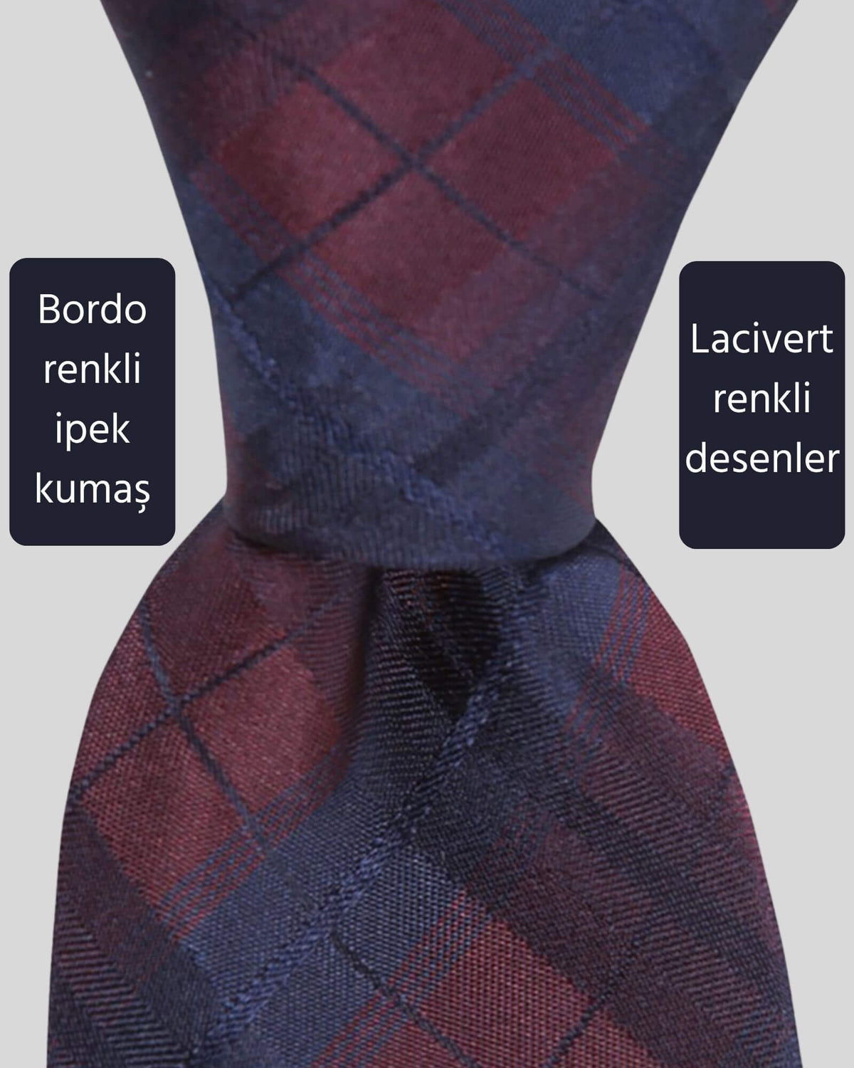 Kumovo bordo ipek avukat kravatı