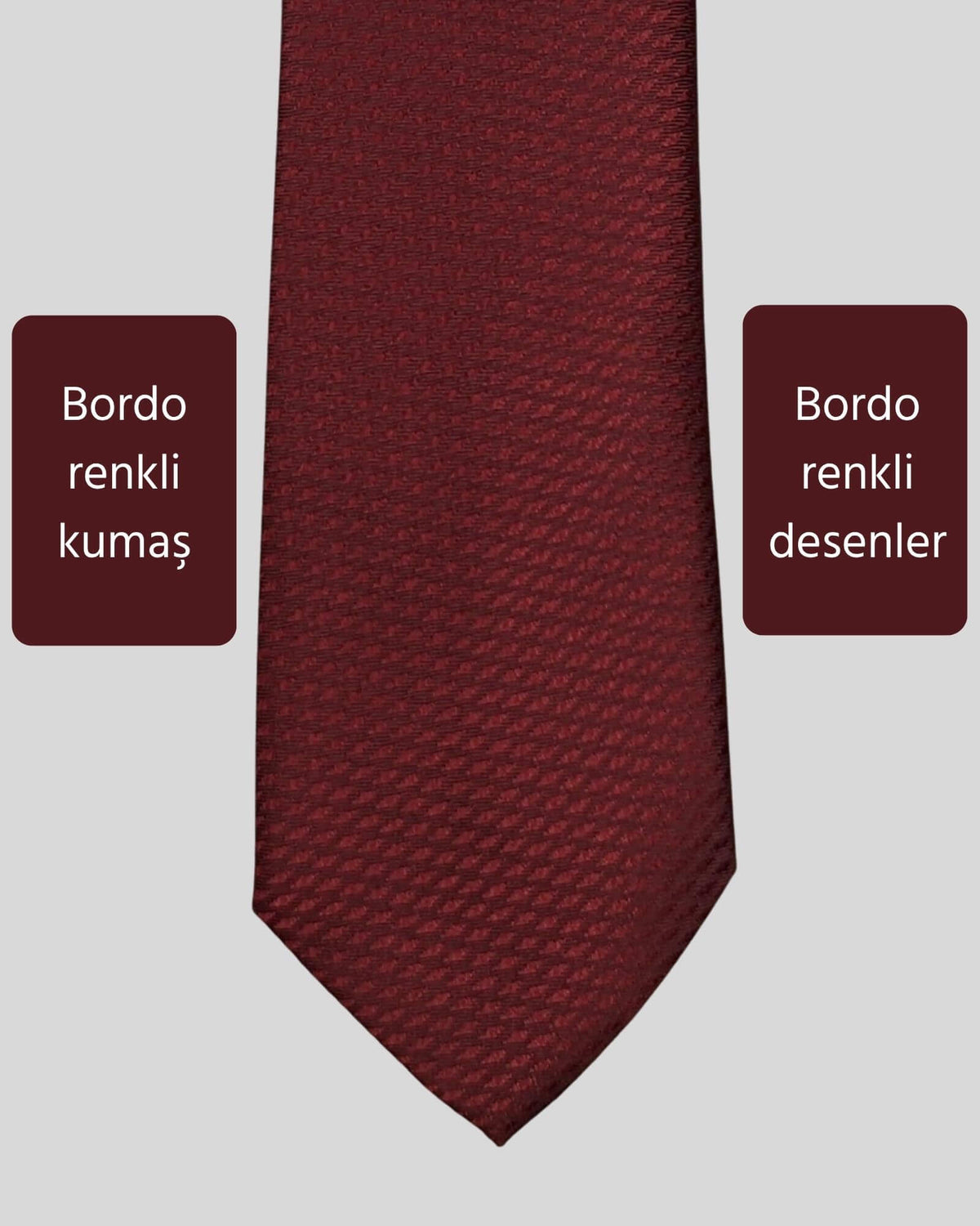 Kumovo bordo desenli klasik kravat