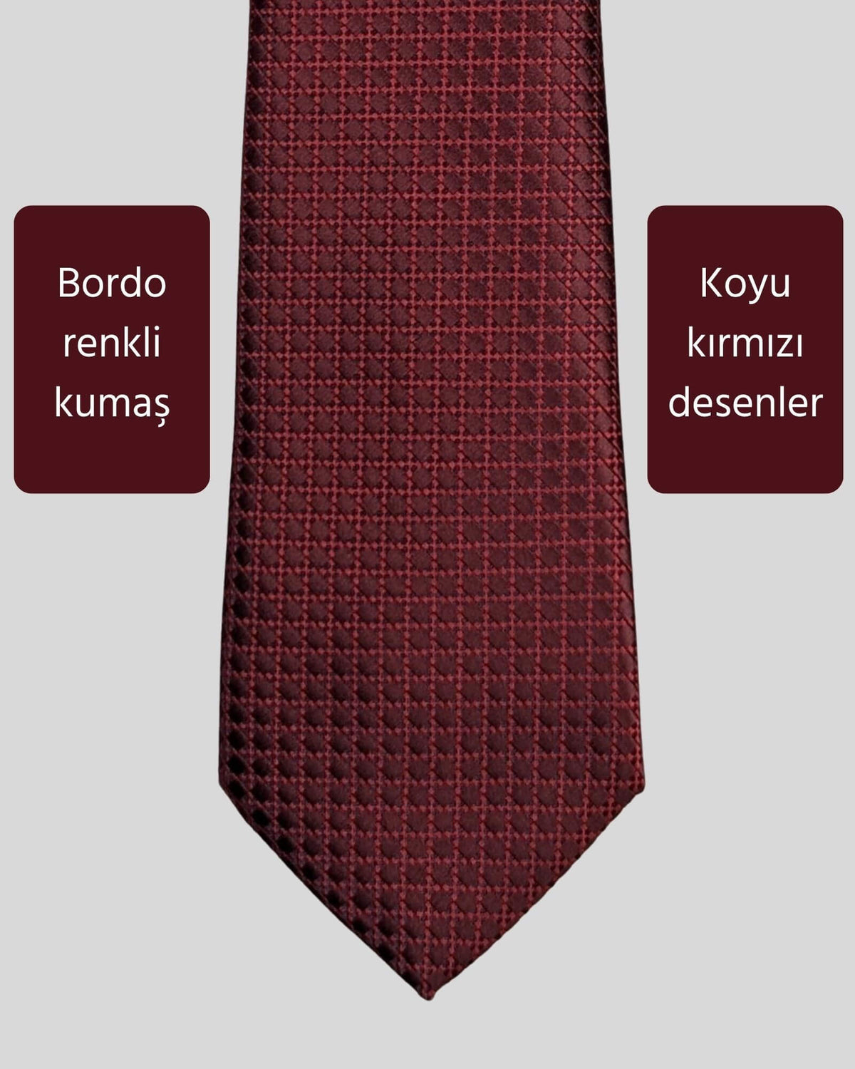 Kumovo bordo klasik kravat