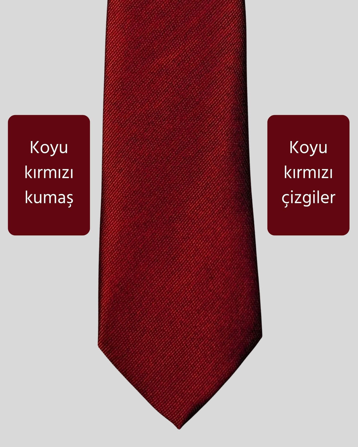 Kumovo kırmızı slim kravat