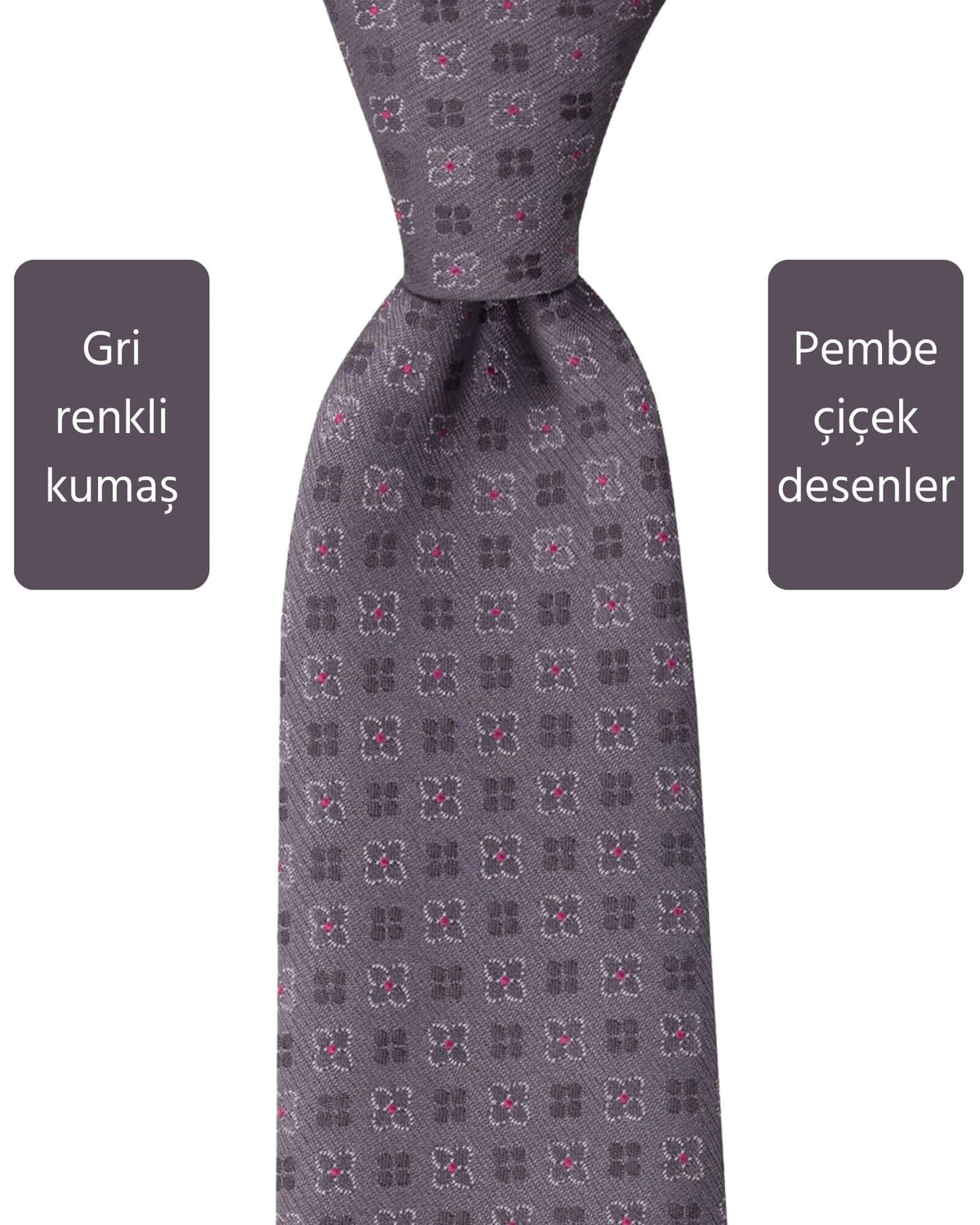Kumovo gri avukat kravatı