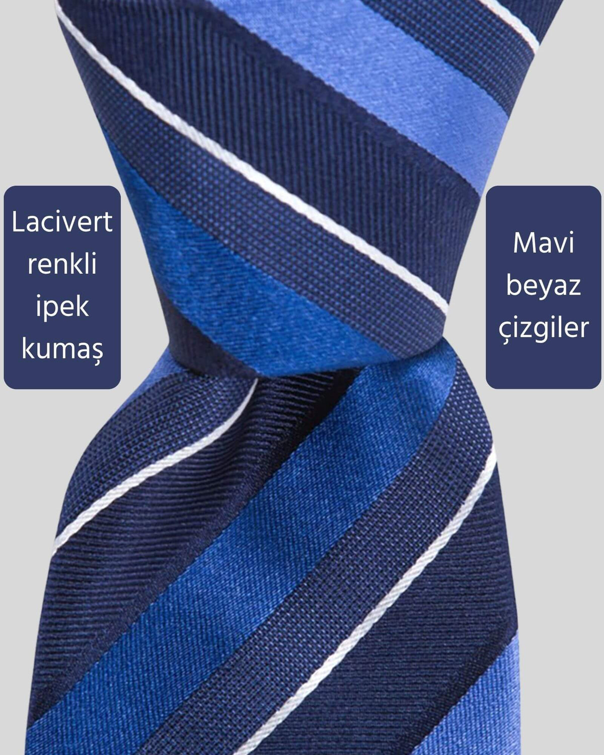 Kumovo lacivert ipek diplomat kravatı
