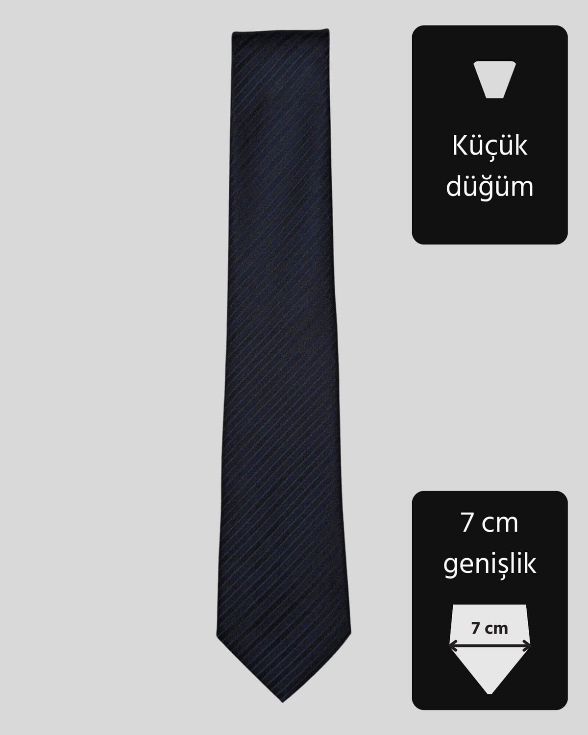 Kumovo siyah slim genç öğretmen kravatı