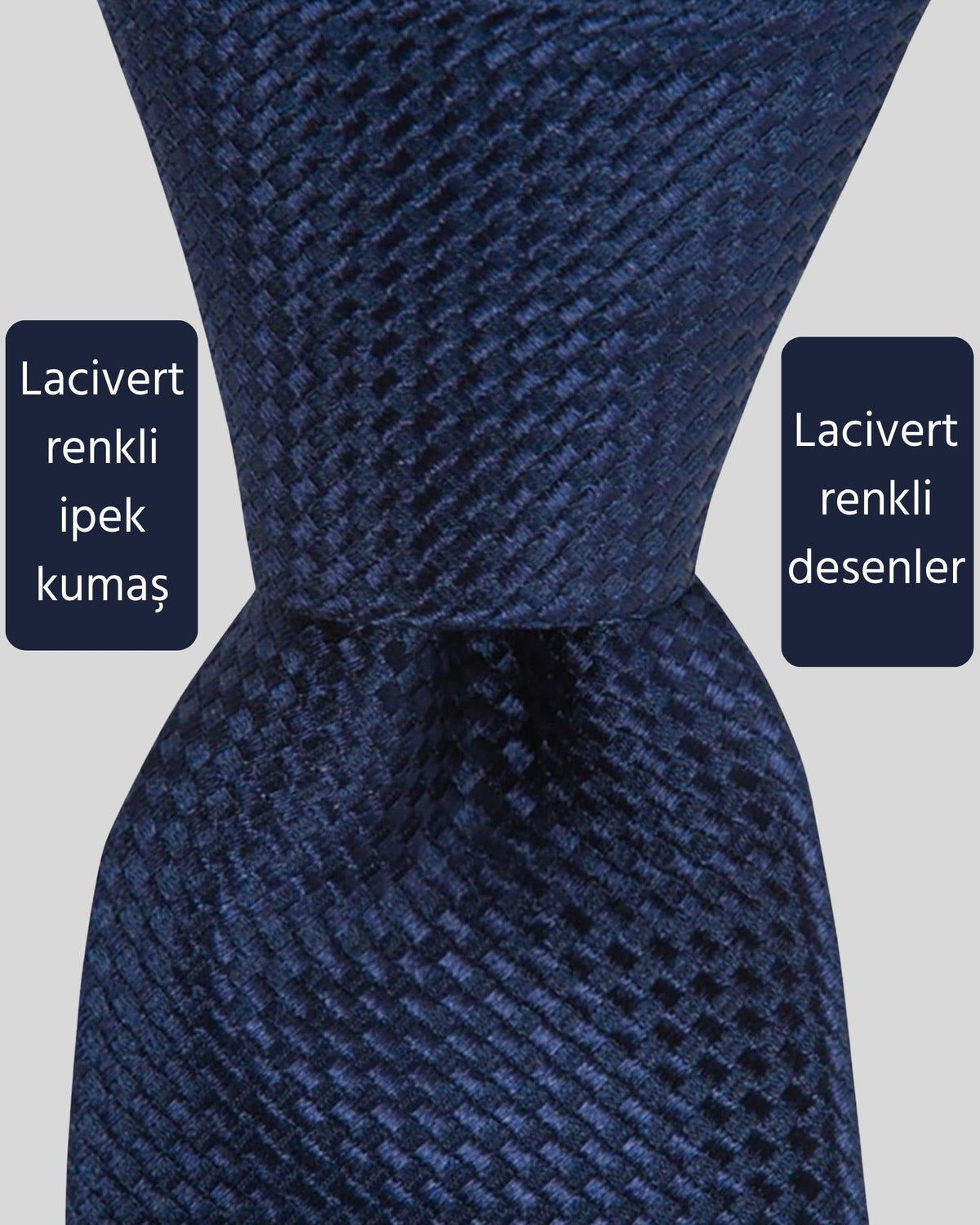 Kumovo lacivert ipek kravat