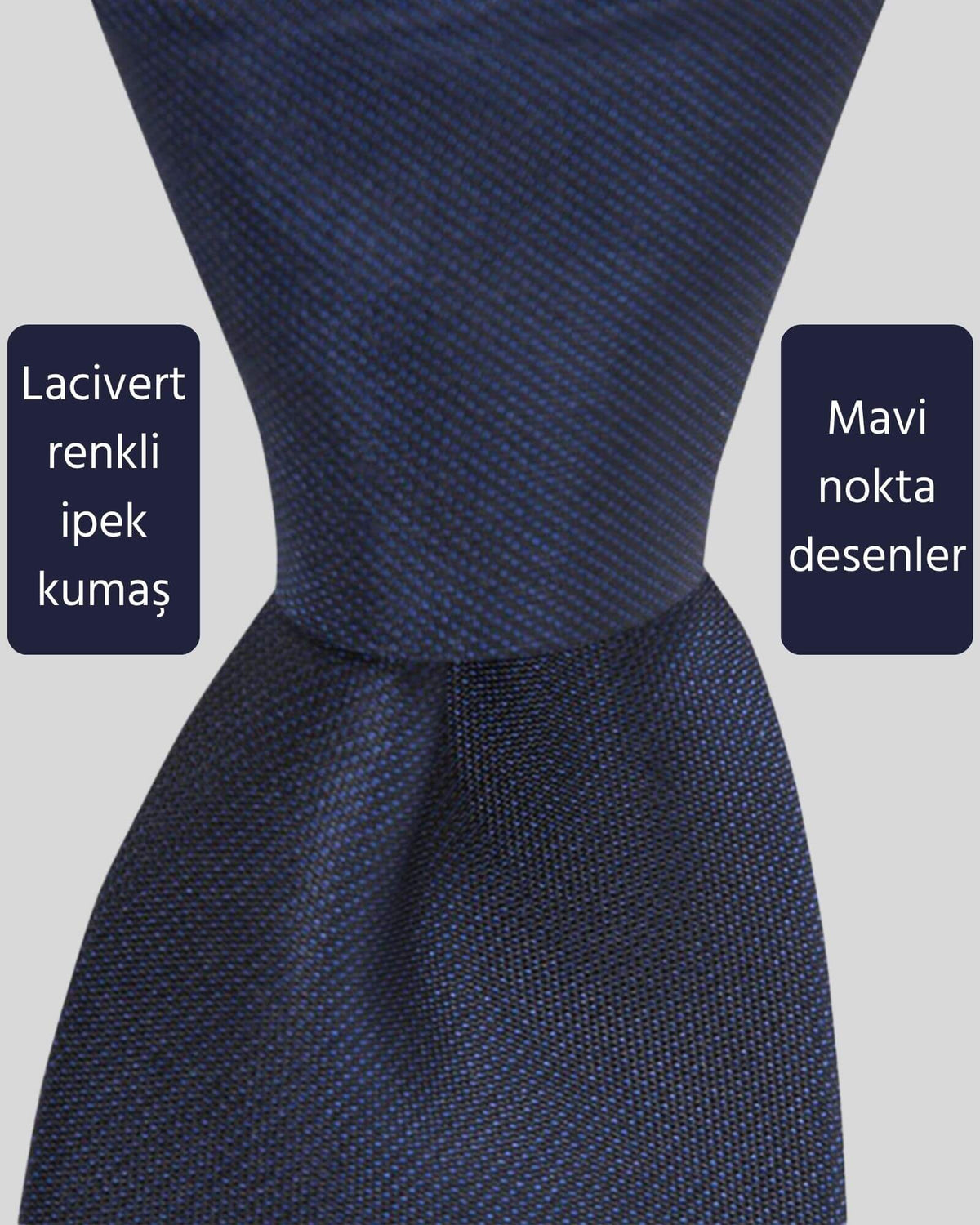 Kumovo lacivert ipek doktor kravatı
