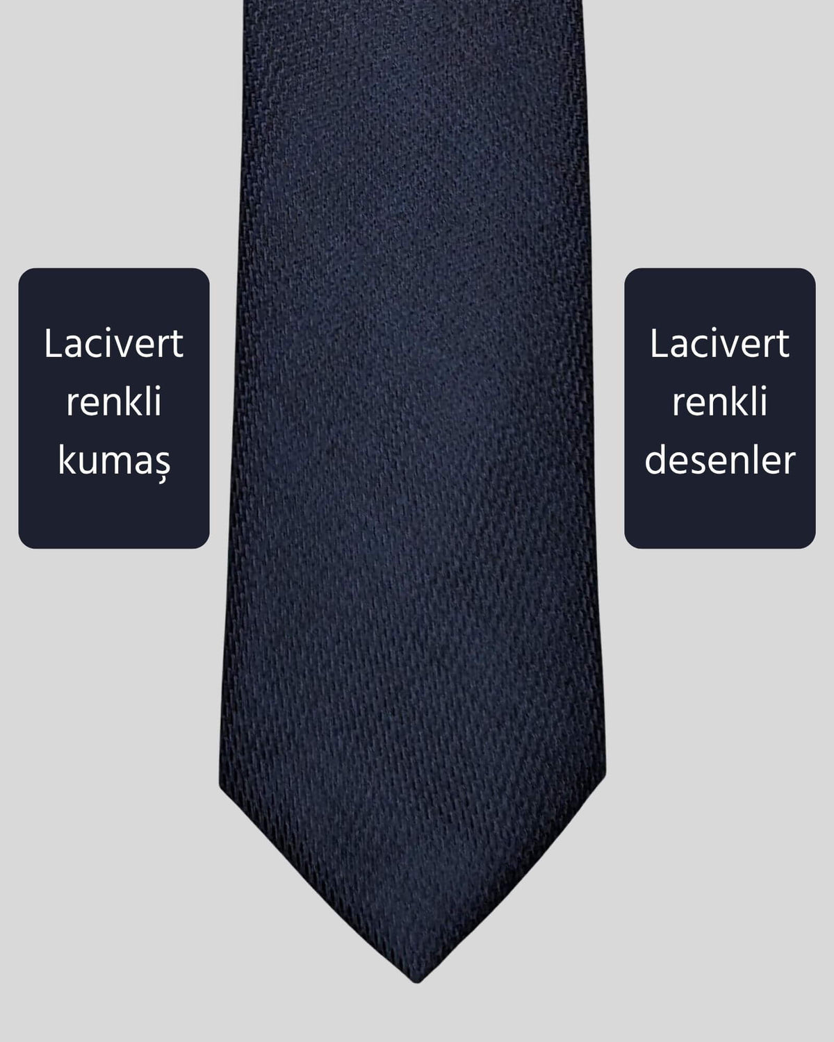 Kumovo slim lacivert avukat kravatı