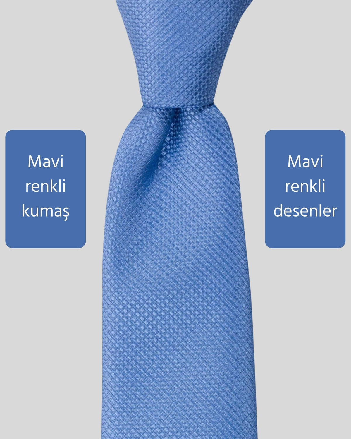 Kumovo açık mavi klasik avukat kravatı