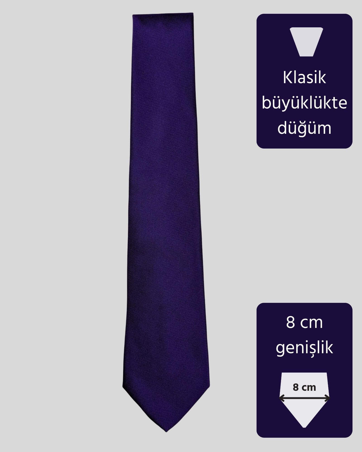 Kumovo mor klasik öğretmen kravatı