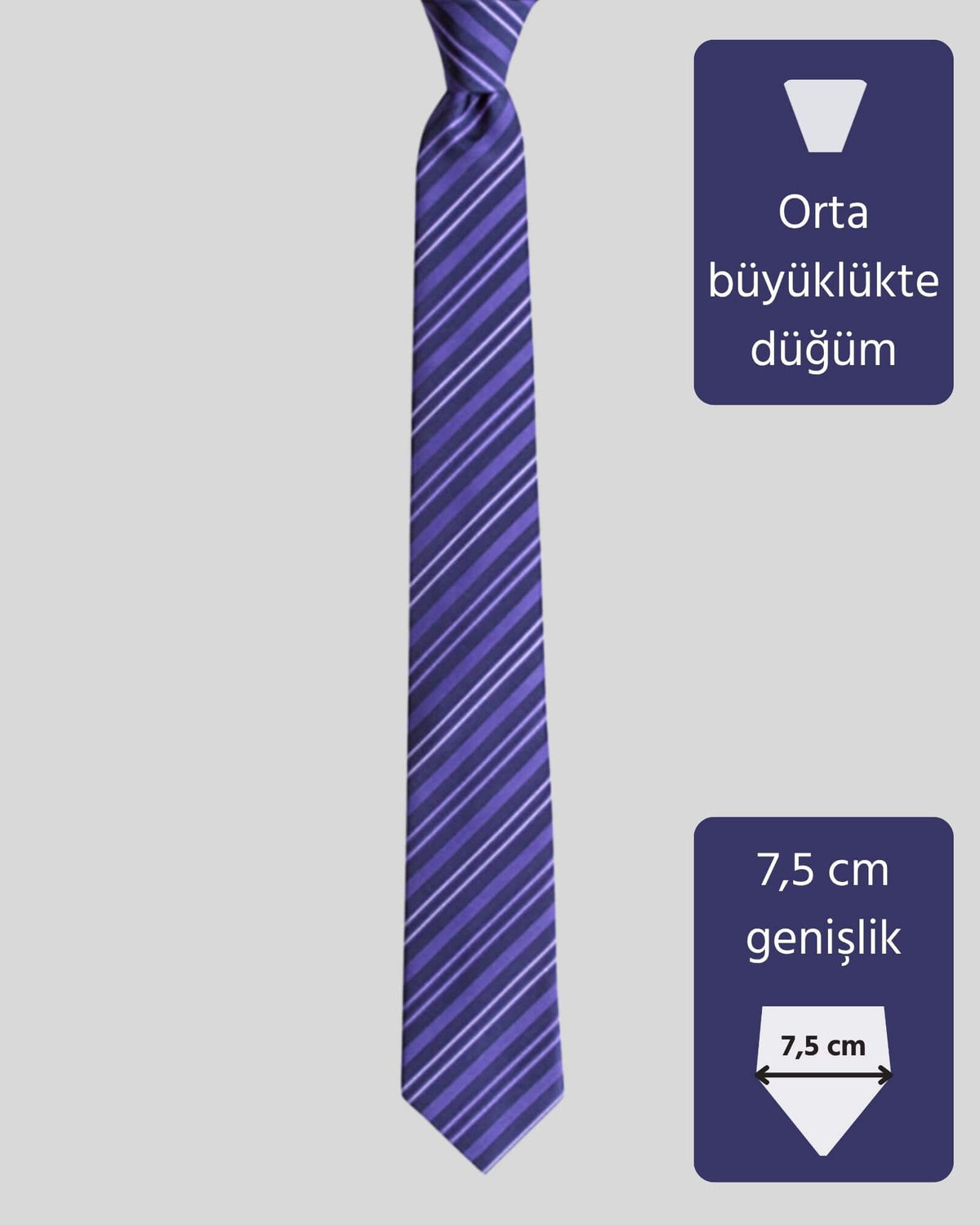 Kumovo mor renkli ipek avukat kravatı