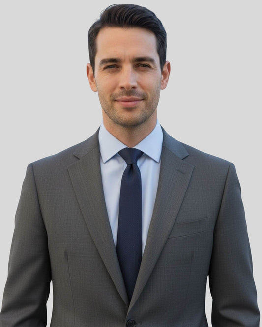 Lacivert Renkli İnce İpek Kravat - 6 cm genişlik