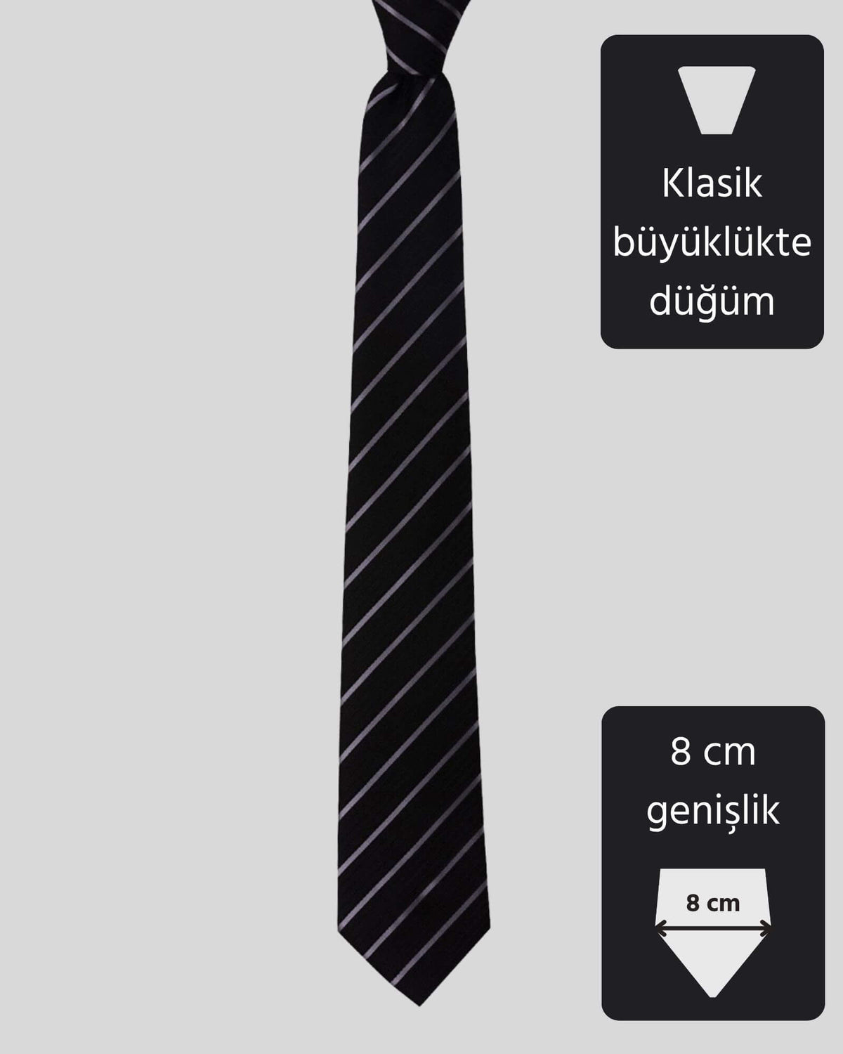 Kumovo siyah öğretmen kravatı