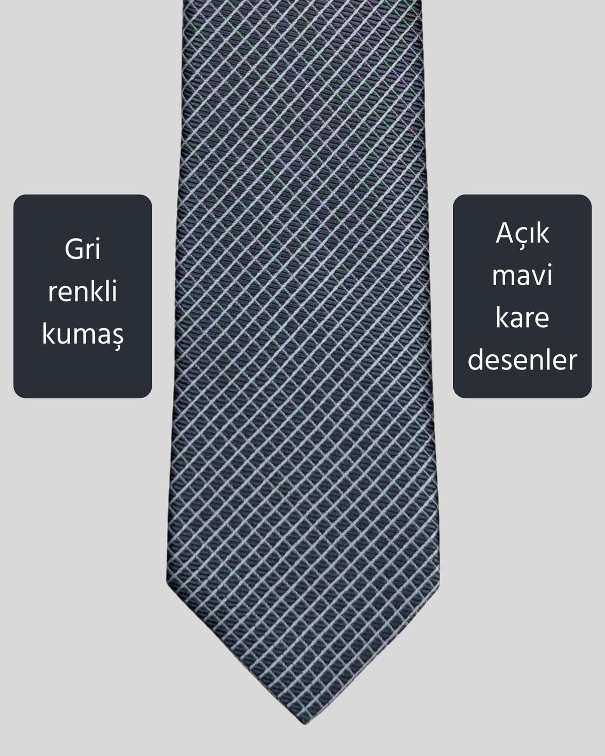 Kumovo gri slim kravat