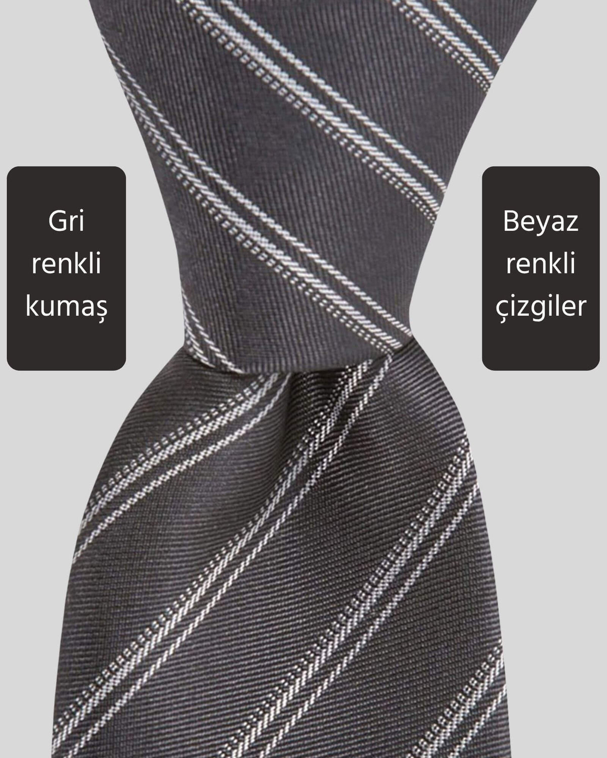 Kumovo gri erkek kravat