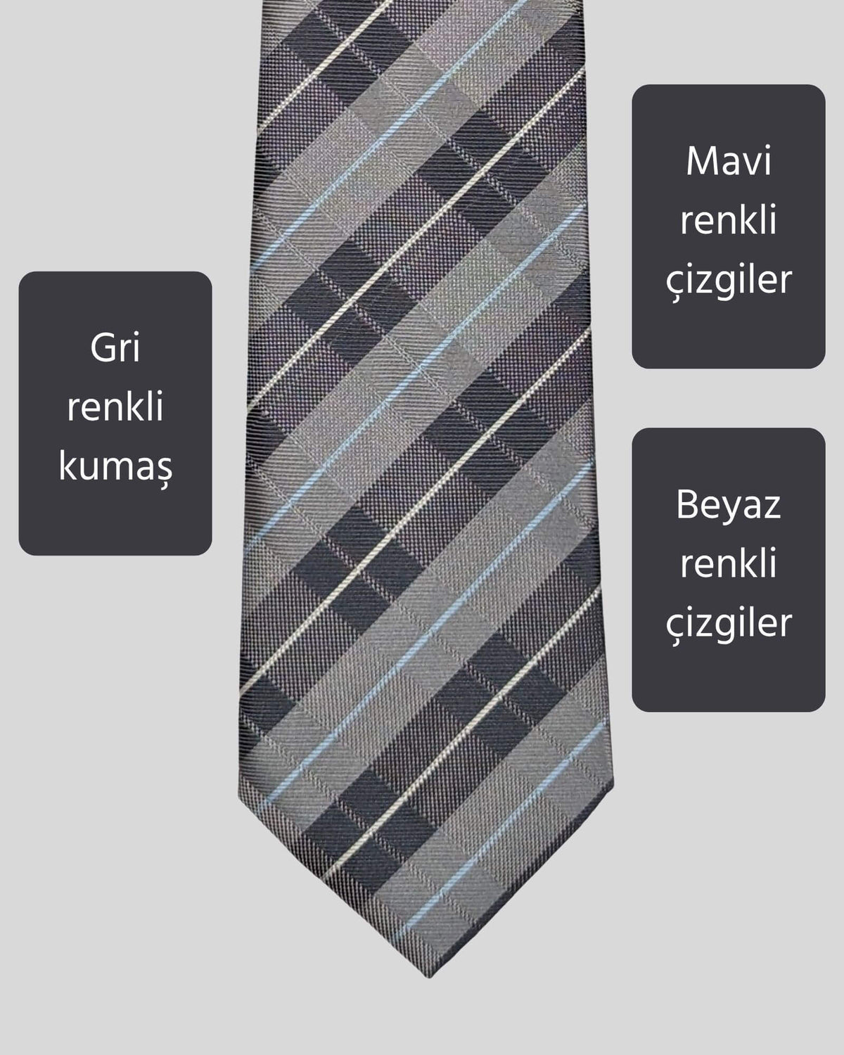 Kumovo gri avukat kravatı