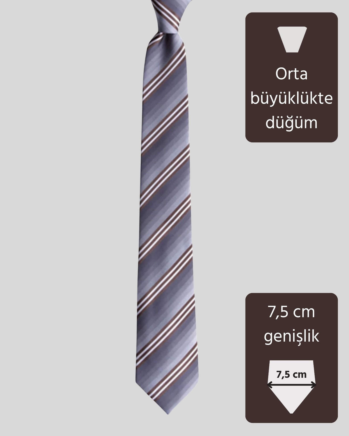 Kumovo gri bürokrat kravatı