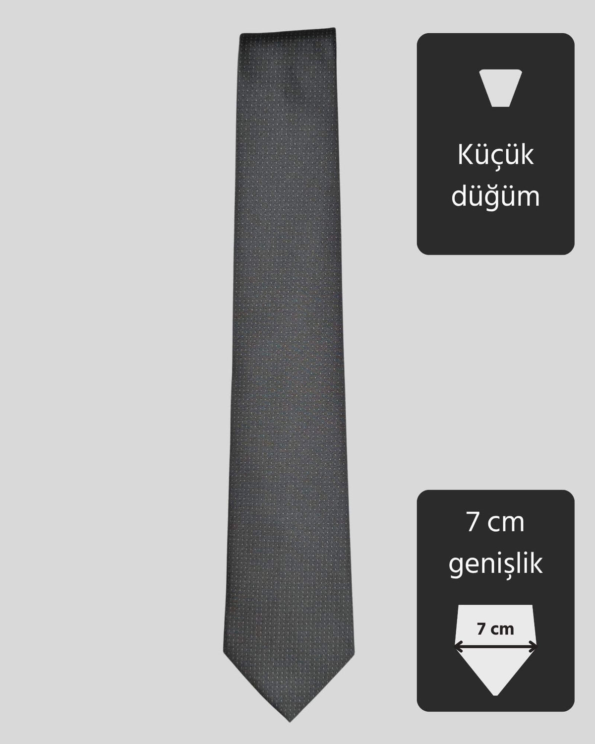 Kumovo slim gri kravat