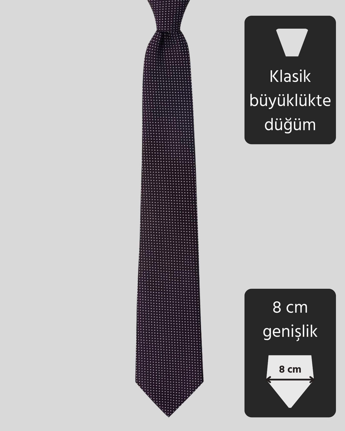 Kumovo siyah klasik mikro kravat