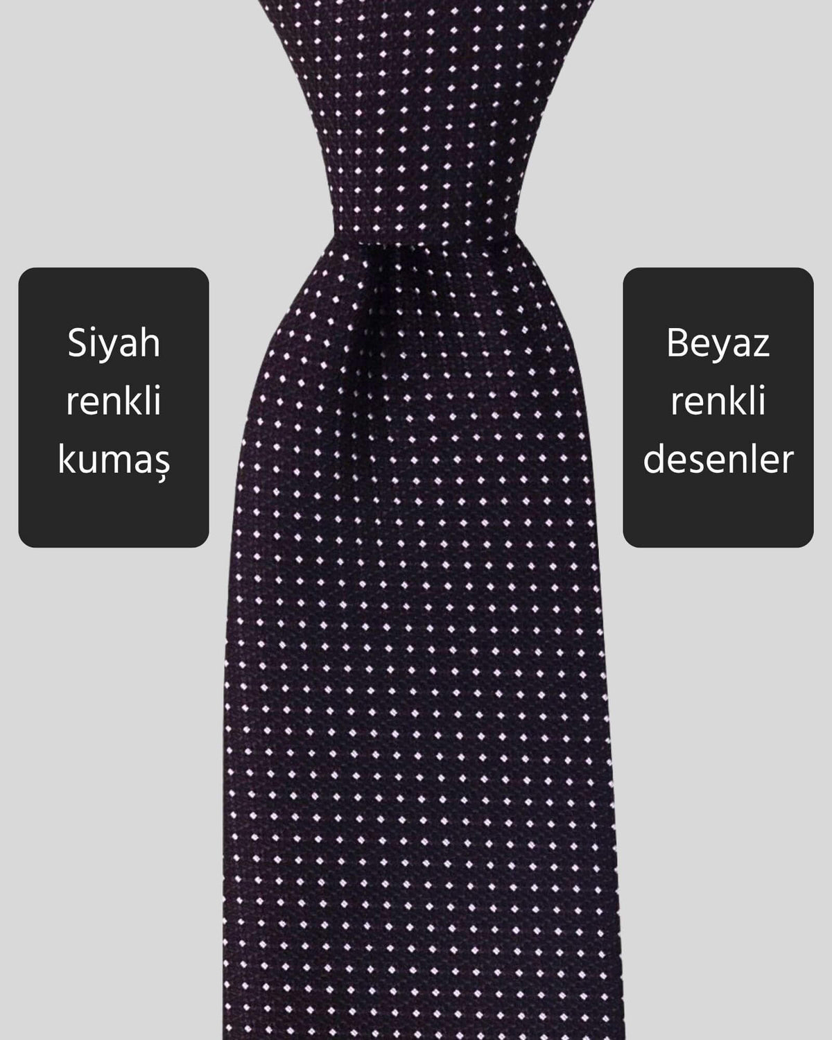 Kumovo siyah klasik kravat