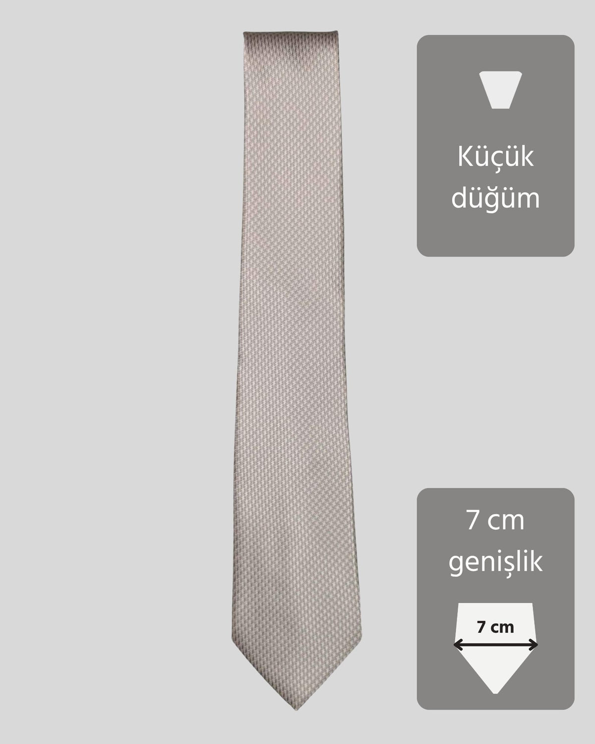 Kumovo açık gri hakim kravatı