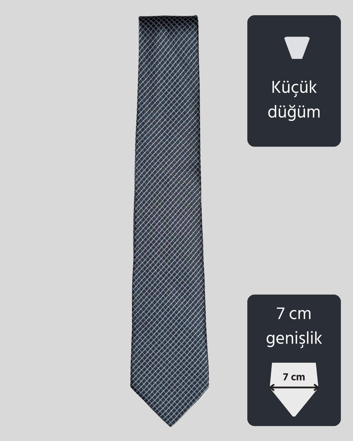 Kumovo ince gri kravat