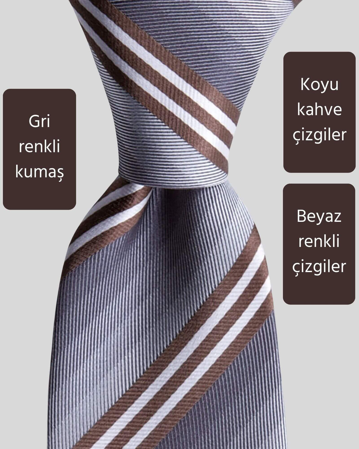 Kumovo gri avukat kravatı