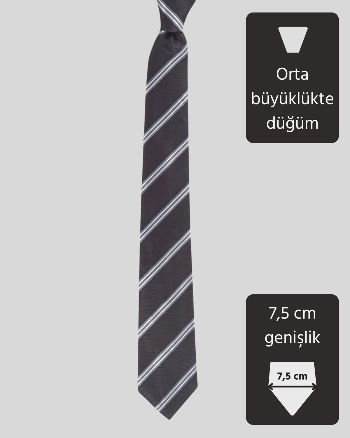Kumovo gri avukat kravatı