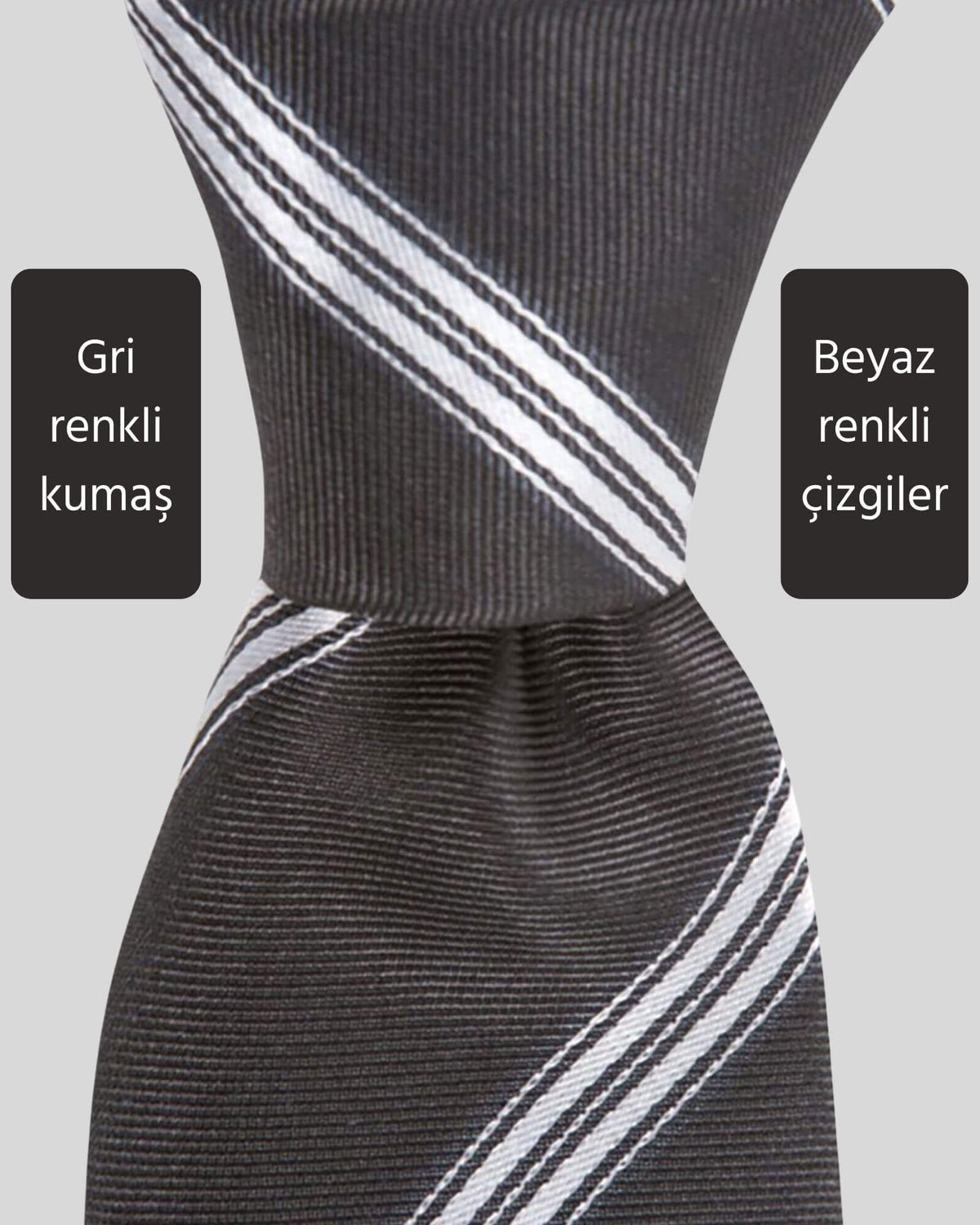 Kumovo gri modern kravat