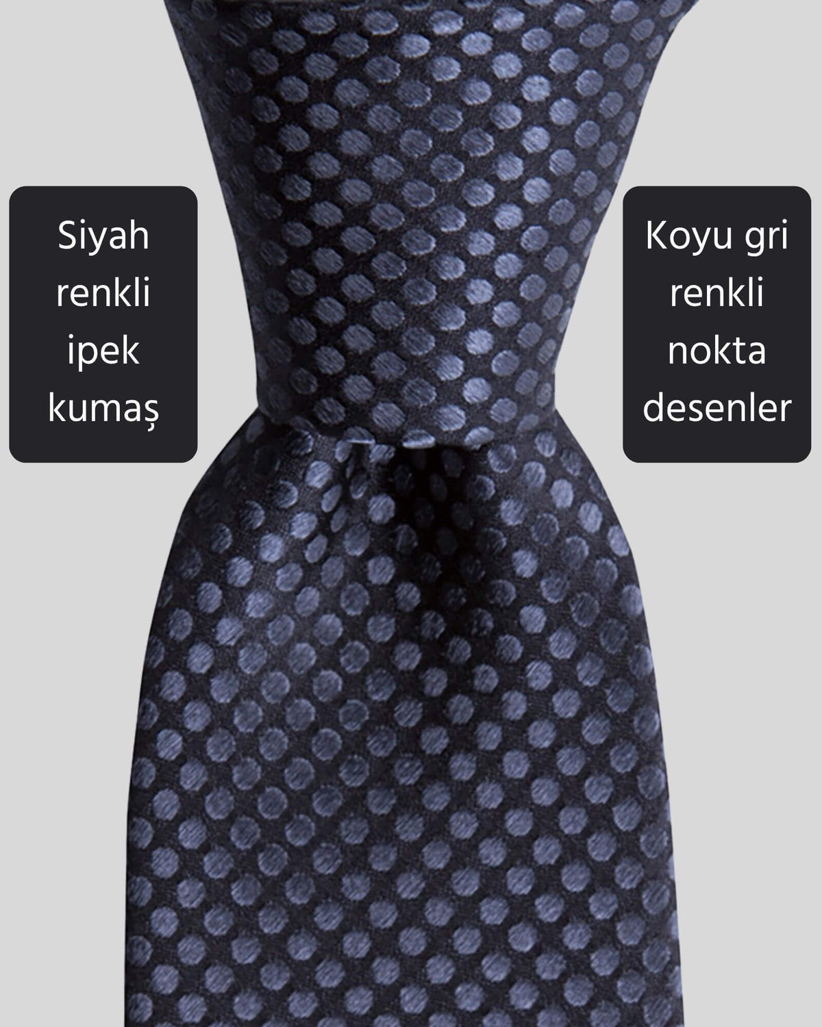 Kumovo siyah ipek doktor kravatı