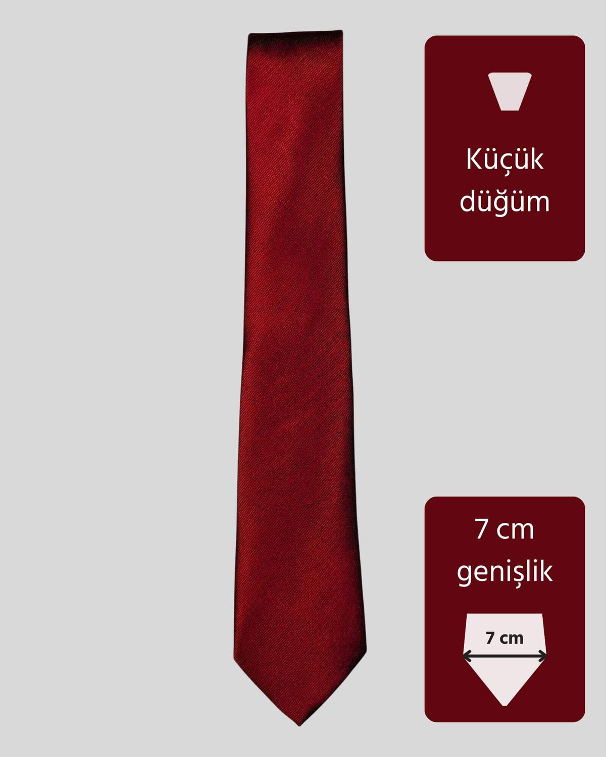 Kumovo kırmızı ince kravat